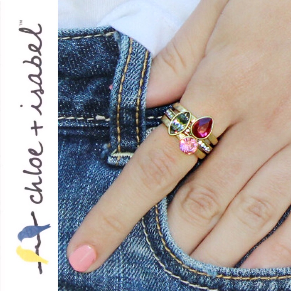 3️⃣Set! 🆕 Bouquet Rouge Stackable Rings R067-8 - Picture 8 of 8